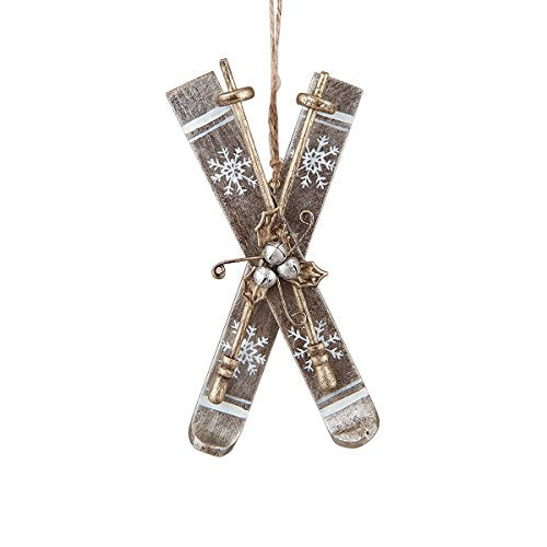 C&F Home Alpine Ski Christmas Ornament - Gold Holiday Decor