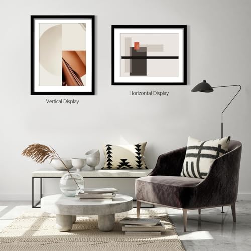Flocey 22x28 Black Picture Frame Set of 5 with Mat - Wall Gallery Display, Horizontal or Vertical Mounting Variation of THIS listing