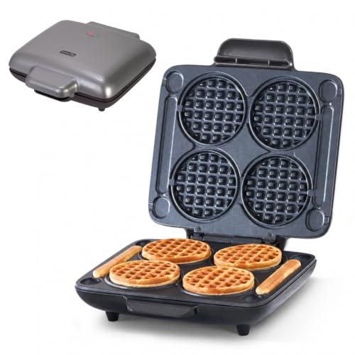 Dash Multi Mini Waffle Maker - Cooks 4 Mini Waffles at Once, Graphite
