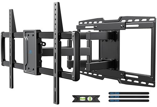 42-97 Inch Full Motion TV Wall Mount - Sliding Stud, Tilt, Swivel for Large Flat Screen TVs