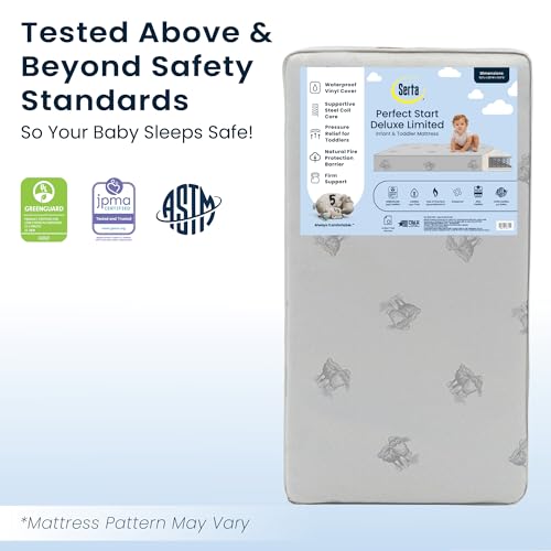 Delta Children Deluxe Limited Dual-Sided Baby & Toddler Crib Mattress, Waterproof, GREENGUARD Gold Certified
