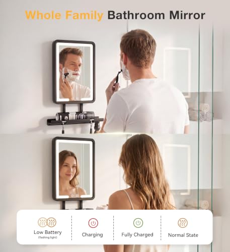 Quick Clear Shower Mirror Fogless for Shaving with Light - Electric