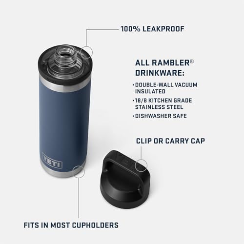 YETI Rambler 18 oz Insulated Stainless Steel Bottle Tropical Pink with Leakproof Chug Cap