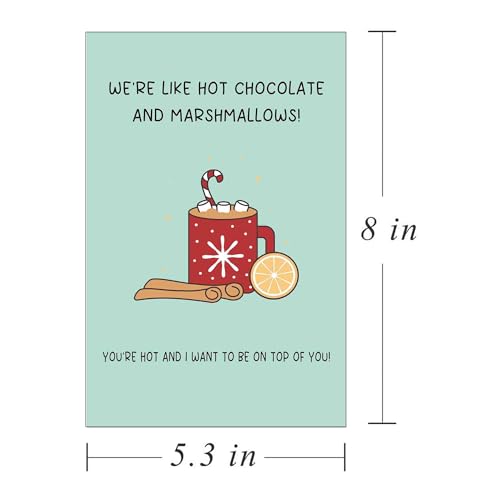 Cheeky Christmas Card for Him with Chocolate and Marshmallows - Naughty Holiday Gift