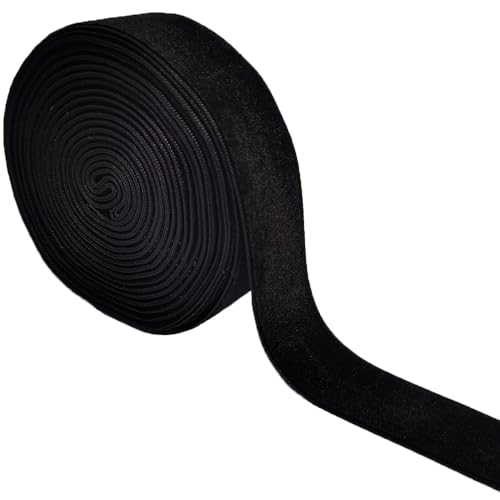 Wedding Gift Box DIY Velvet Ribbon Black 1''x6Yards — 6 Yard Roll