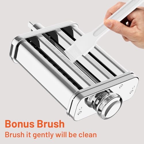 HOZODO 3-in-1 Pasta Attachment for KitchenAid Stand Mixer, Stainless