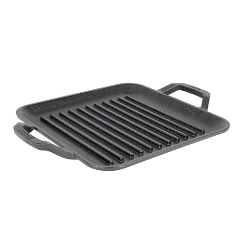 Lodge Chef Collection 11-Inch Pre-Seasoned Cast Iron Square Grill Pan