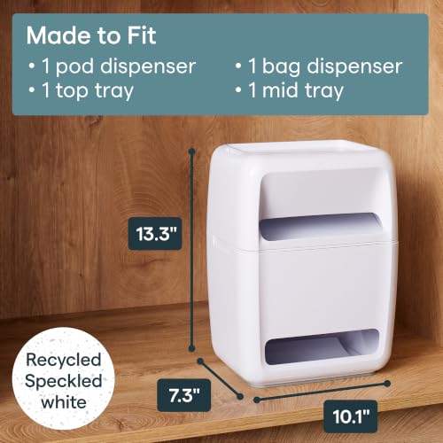 YouCopia SinkSuite Bag & Pod Dispenser - Standing Garbage & Dishwasher Pod Organizer - Variation of Bag & Pod Dispenser
