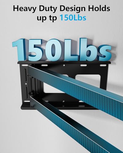 Long Arm Wall Mount for 42-90 Inch TVs up to 150 lbs - Corner Full Motion Bracket - Fits VESA 200x100 to 600x400mm - Extend, Tilt, Swivel, Height Adjustable