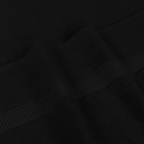Utopia Towels 2 Pack Jumbo Bath Sheets Black - 600 GSM Ultra Soft, Absorbent, Hotel Quality 35x70 Inches