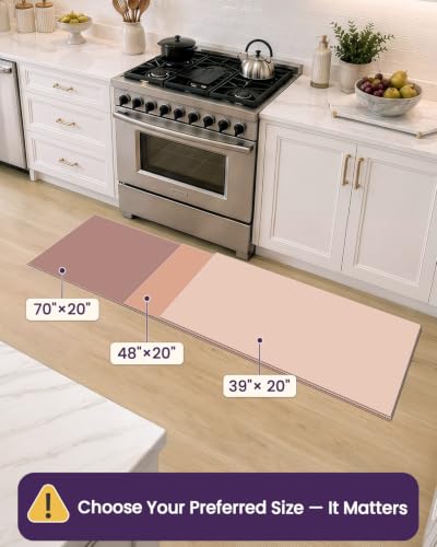 Anti Fatigue Kitchen Floor Mat Cushioned Runner 70x20 Black - Durable & Waterproof