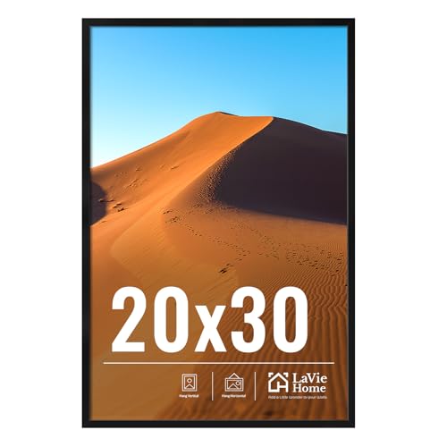 LaVie Home Black 20x30 Picture Frame Wall Display with HD Plexiglas