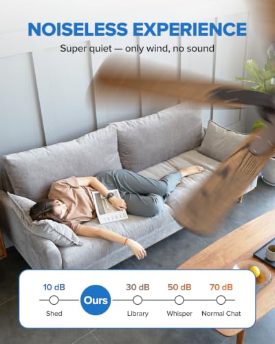 52-Inch Ceiling Fan with Lights and Remote Control - Brown, Flush Mount, 6 Speeds
