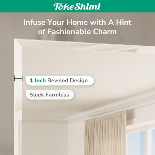 Frameless Bathroom Vanity Mirror 24x30 Inch Beveled Edge - Vertical/Horizontal Mount