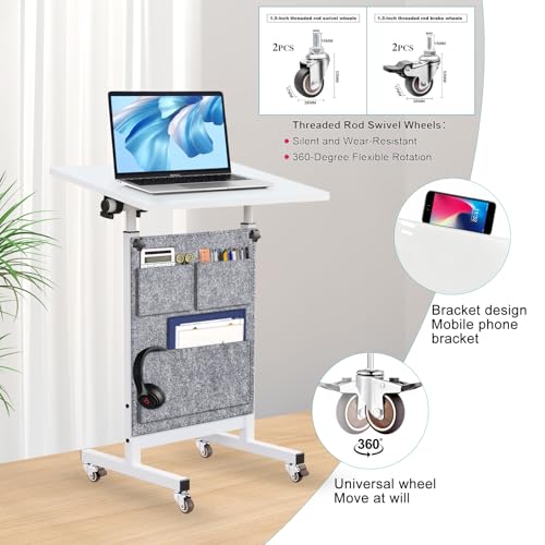 24 Inch Adjustable Standing Desk with Wheels & Writable Surface - Bag Included - 16x24 Inch Variation