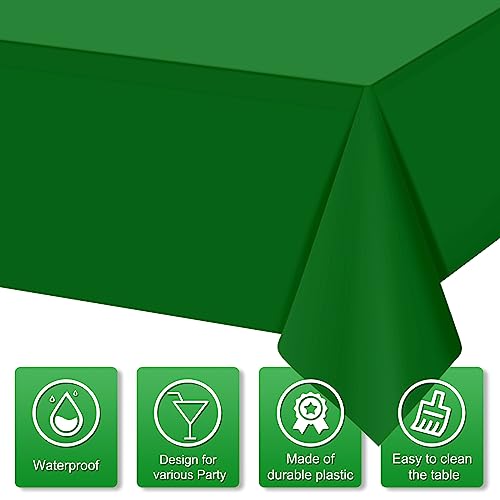 MASHAN 36 Pack Italian Christmas Theme Rectangle Tablecloth Red White Green 54x108 Inches - Bulk Holiday Party Decor