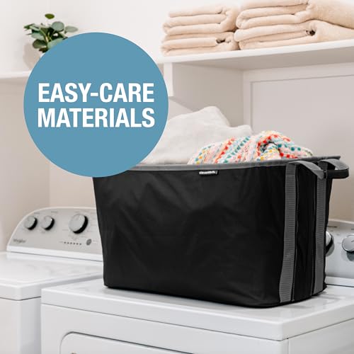 Collapsible Laundry Basket 2 Pack - Black & Gray, Space-Saving Design