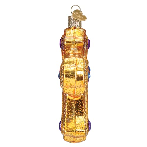 Old World Christmas Ornate Cross Glass Blown Ornament – 4.5 x 3 x 1 Inch