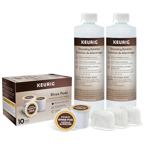 Keurig 6-Month Brewer Maintenance Care Kit - Descaling, Rinse Pods & Water Filters