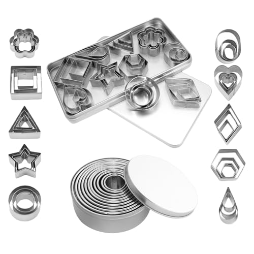 42-Piece Stainless Steel Cookie Cutter Set for Baking & Decorating