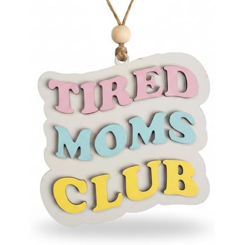 Tired Moms Club Christmas Ornament, Funny Christmas Ornaments for Mom 2025, Mom Gifts from Daughter Son, Mother Xmas Decoration, Holiday Ornaments for Tired Moms, Funny Mother Gift Xmas Ornaments