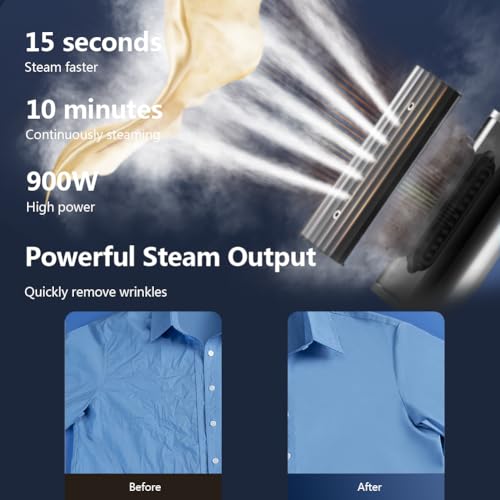 Nesugar G3 Portable Handheld Garment Steamer - Black, Travel & Home Use