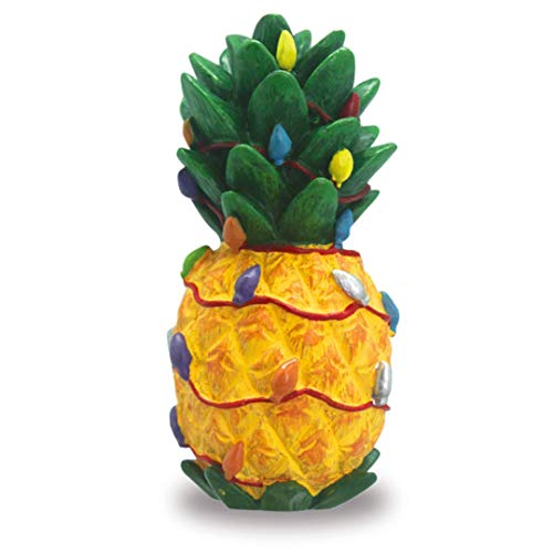 Hawaiian Pineapple Christmas Ornament - Hand-Painted Tropical Holiday Decor