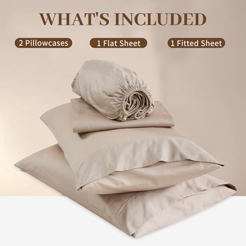 Linen Queen Sheets with 22-Inch Extra Deep Pockets - Bedlifes 1000TC Egyptian Cotton