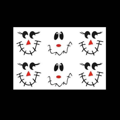 24 PCS Fall Scarecrow Face Stickers, Cute Scarecrow Vinyl Decals, Scarecrow Faces for Crafts Wall Decals Stickers Halloween Thanksgiving Christmas Glass Window DIY Craft Sticker