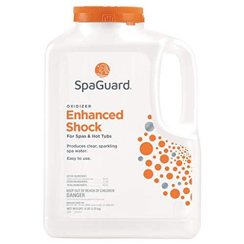 SpaGuard Enhanced Spa Shock 6 lbs - Multi-Purpose Water Clarifier & pH Buffer, Without SDR Measuring Cup
