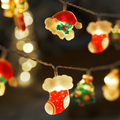 LOLStar 20 LED Christmas String Lights with 8 Modes, Battery-Operated