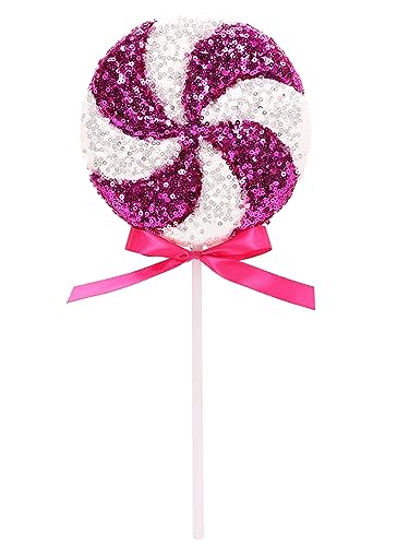 Giant 36cm Sparkly Sequin Lollipop Christmas Decoration - 11 Colors Available
