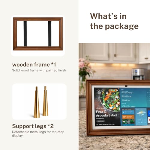 Decorative Wood Frame for Echo Show 15 (Gen 2, 2024) Wall & Tabletop Display