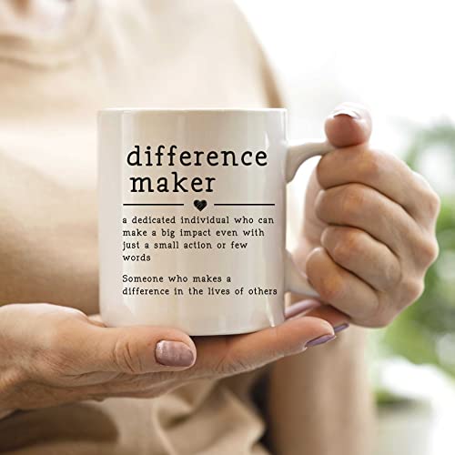 QASHWEY Difference Maker Definition Coffee Mugs - Mentor & Teacher
