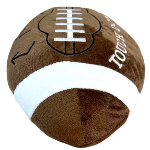 GiftExpress 2 Pack Football Plush Pillows - 12" Soft Fluffy Cotton Stuffed Football Shaped Throw Cushion Decor - Cuddly Game Day Sports Gifts for Kids & Adults