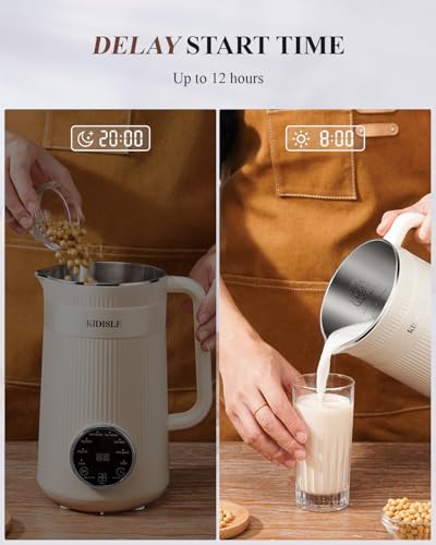KIDISLE 8-in-1 Nut Milk Maker Machine - Cream Self-Cleaning 32oz