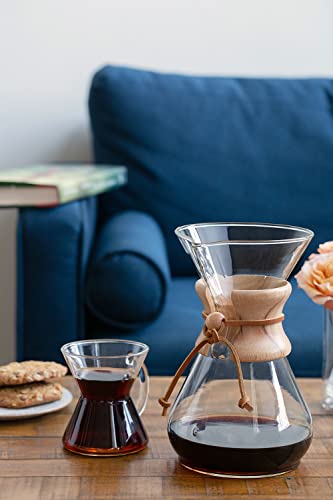 Chemex 8-Cup Pour-Over Glass Coffee Maker - Classic Series, Elegant Design
