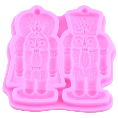 Nutcracker Silicone Mold 3D Christmas Soldier Fondant Mold - Style L