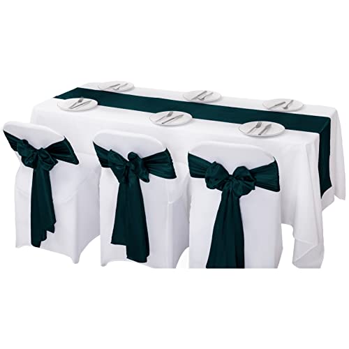 Hunte 6 Pack Satin Christmas Table Runners 12x108 Inches for Weddings & Events