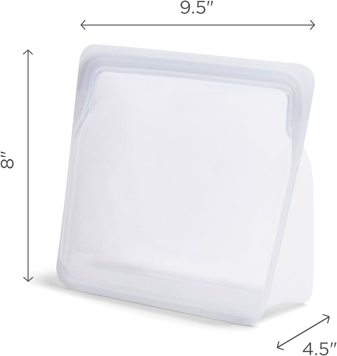 Stasher Silicone Reusable Storage Bag - Stand-Up Mega Bag, Eco-Friendly 104 oz Clear Food Storage Solution | Microwave & Oven Safe