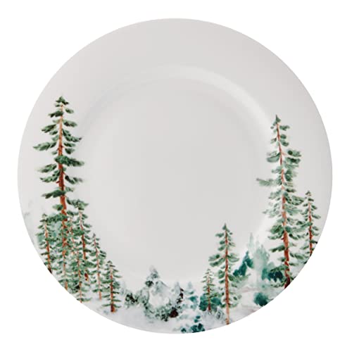 Mikasa Watercolor Forest Bone China Dinnerware Set for 4 - Chip Resistant, Dishwasher & Microwave Safe