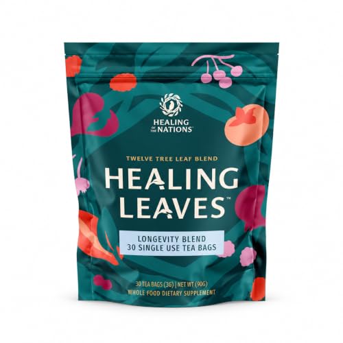 Healing Leaves Longevity Blend Organic Tea Bags - Immune & Digestive Support, 30 Count