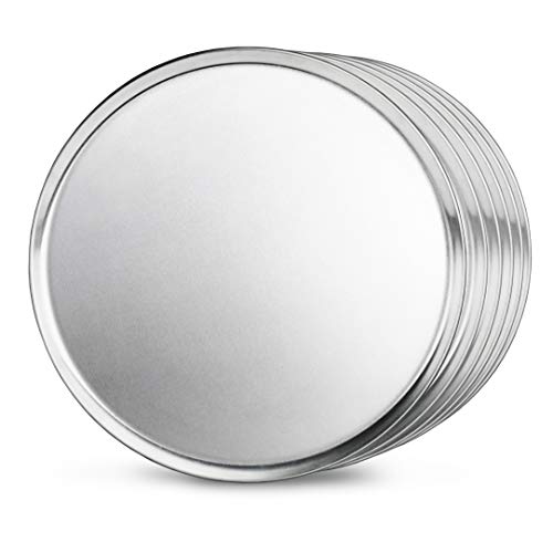 Silver Aluminum Pizza Pan 16-Inch Pack of 6 - Commercial-Grade Bakeware