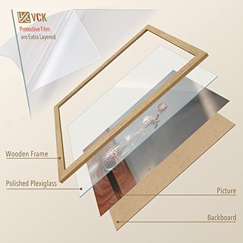 18x24 Poster Frame Set - Natural Oak Wood Wide Border, 3 Pack