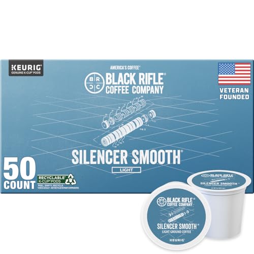 Black Rifle Coffee Silencer Smooth Light Roast K-Cup Pods - 50 Count, Variation: Silencer Smooth / 50 Count