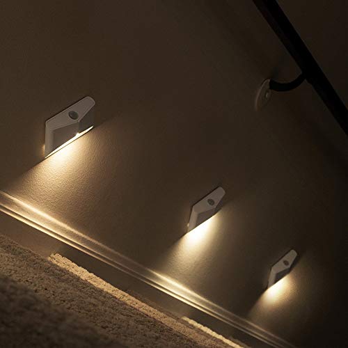 Wireless Battery-Powered LED Night Light - Motion Sensor, 3-Pack for Bedroom, Stairs, Nursery, Kitchen