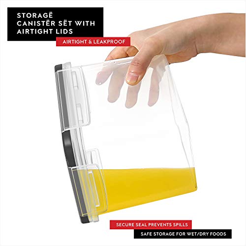 DWËLLZA KITCHEN 3.6L Food Storage Containers Set of 4 - Airtight Dry Food Organizer