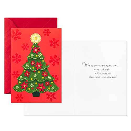 Hallmark Christmas Cards, Christmas Tree (6 Cards with Envelopes)