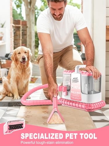 Portable Carpet & Upholstery Cleaner Machine for Pets, Powerful
