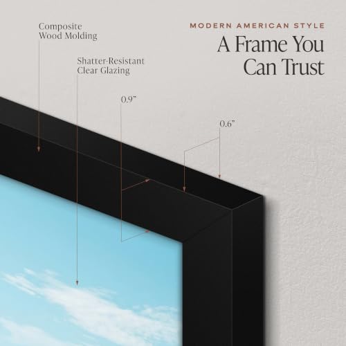 Americanflat 11x22 Black Newspaper Frame Set of 2 - Engineered Wood, Gallery Style